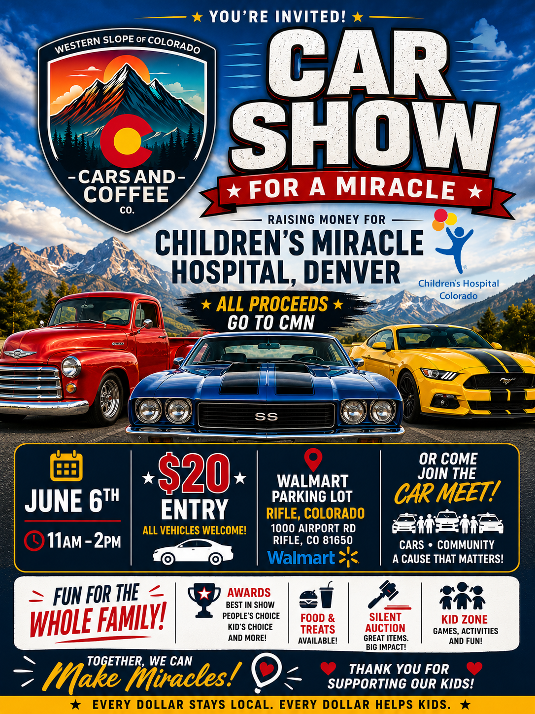 Car Show for a Miracle event poster